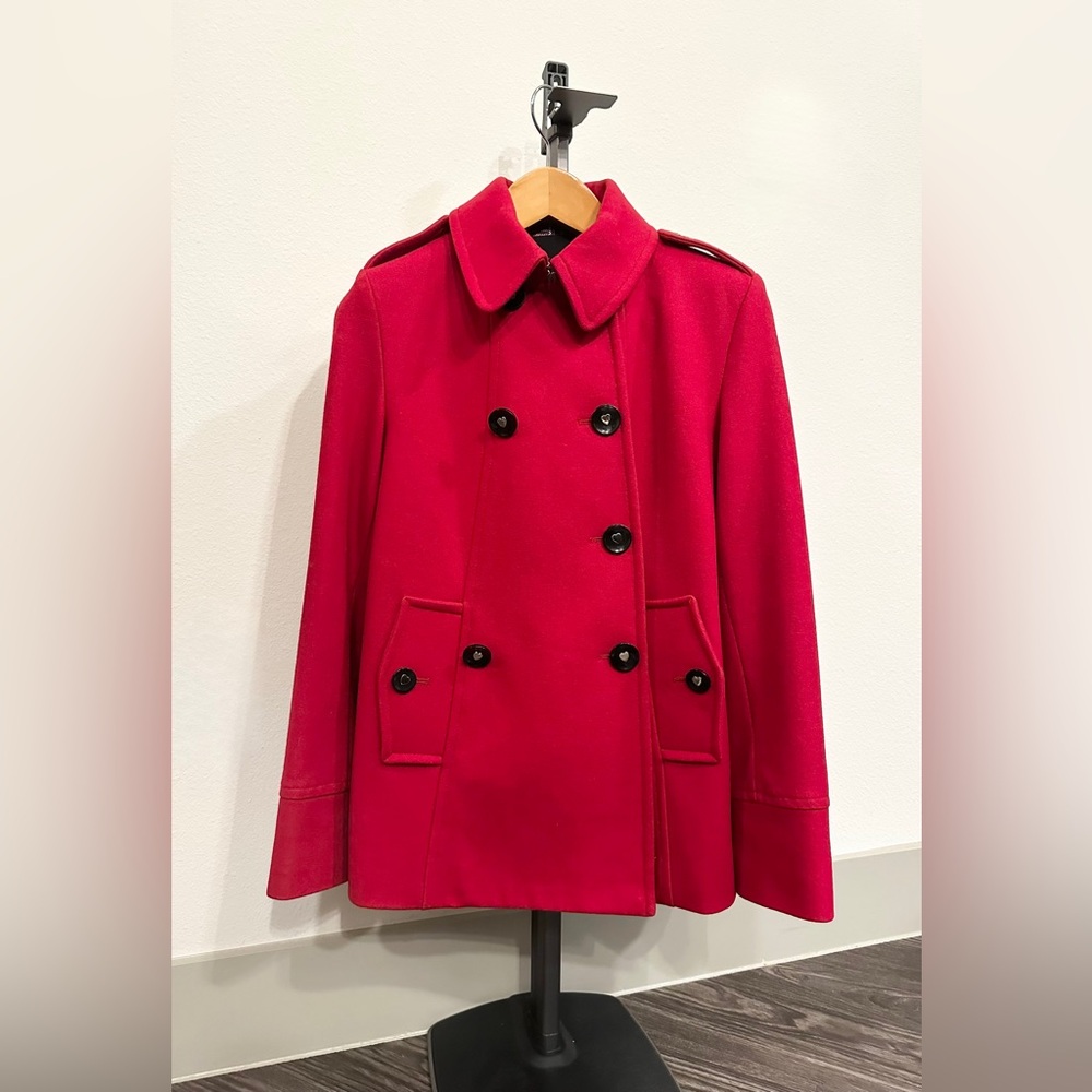 Betsey Johnson Red Double Breasted Jacket